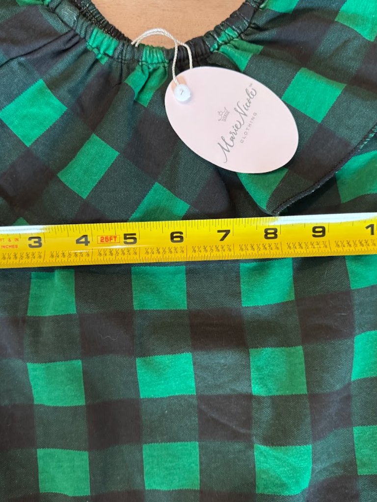 Marie Nicole Boutique Baby Girl Buffalo Christmas Plaid Ruffle Romper 18-24m Nwt — image 4 of 7